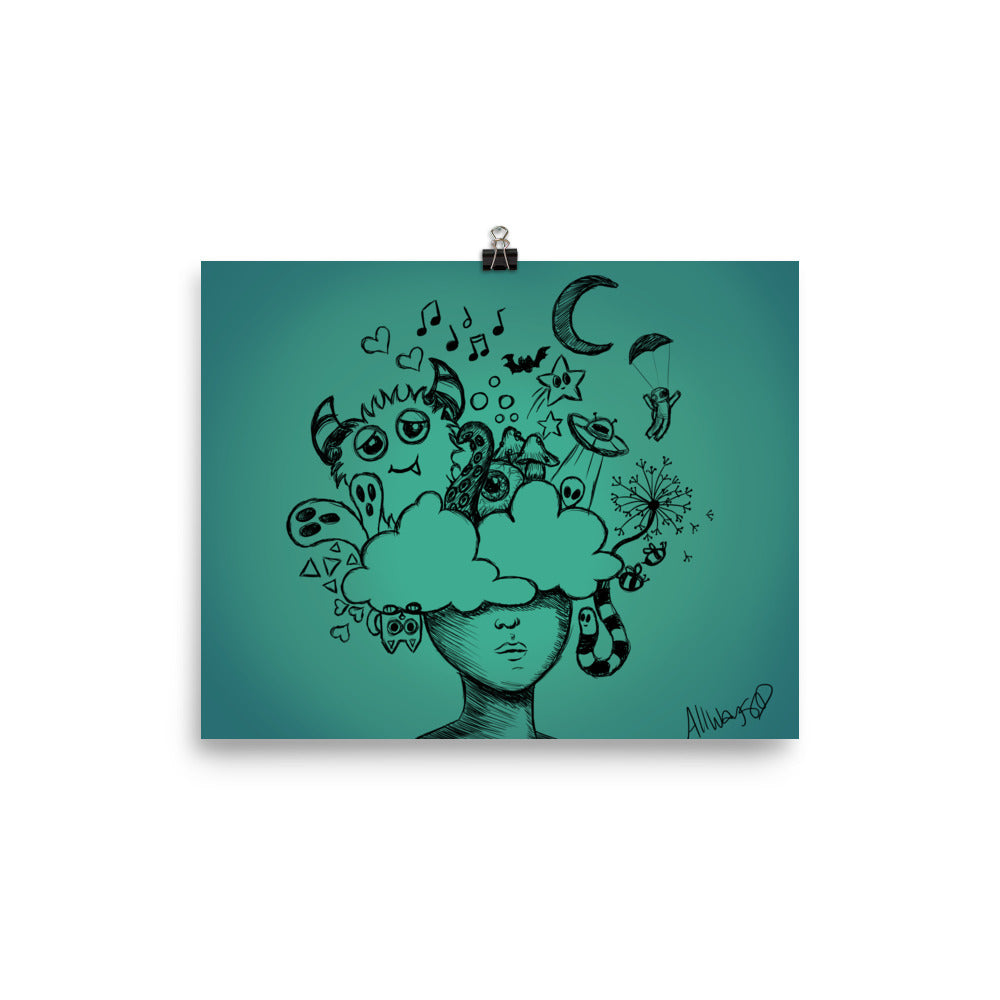 Scribble Doodle Print 8x10